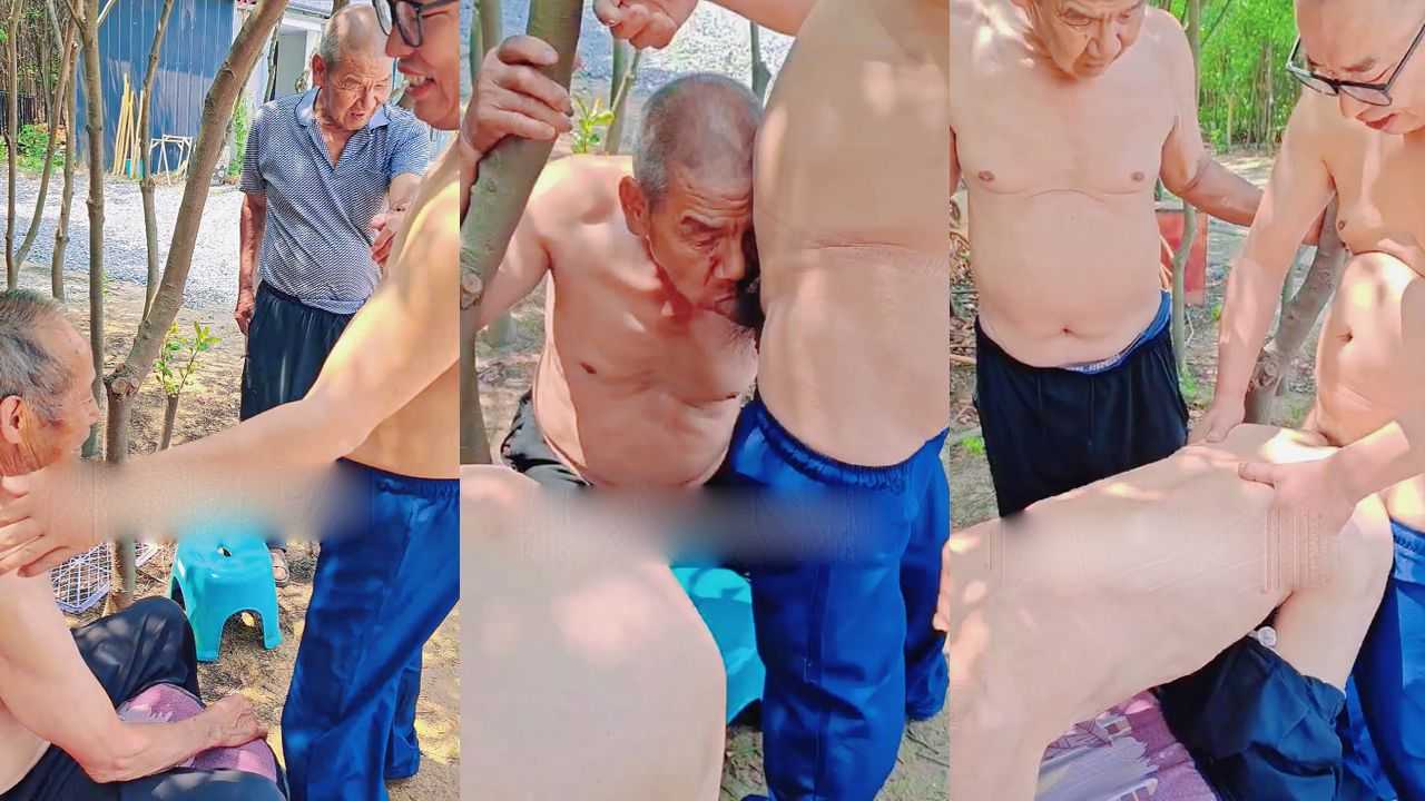 原创//四帅老头户外激情野战