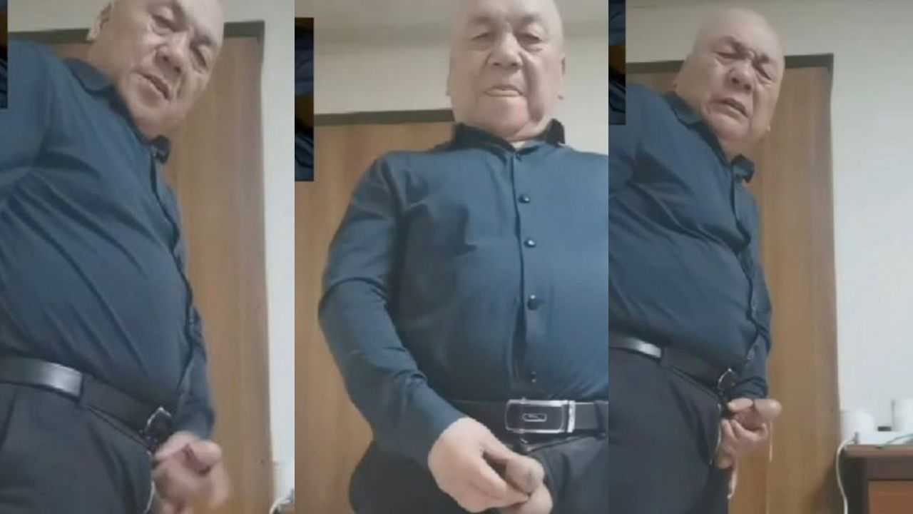 光头胖壮叔撸粗粗的鸡吧射