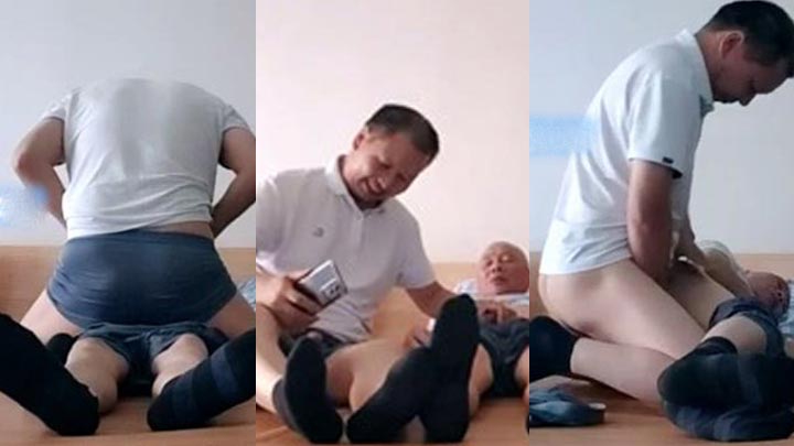 中年上退休老干家中开发取精（1）